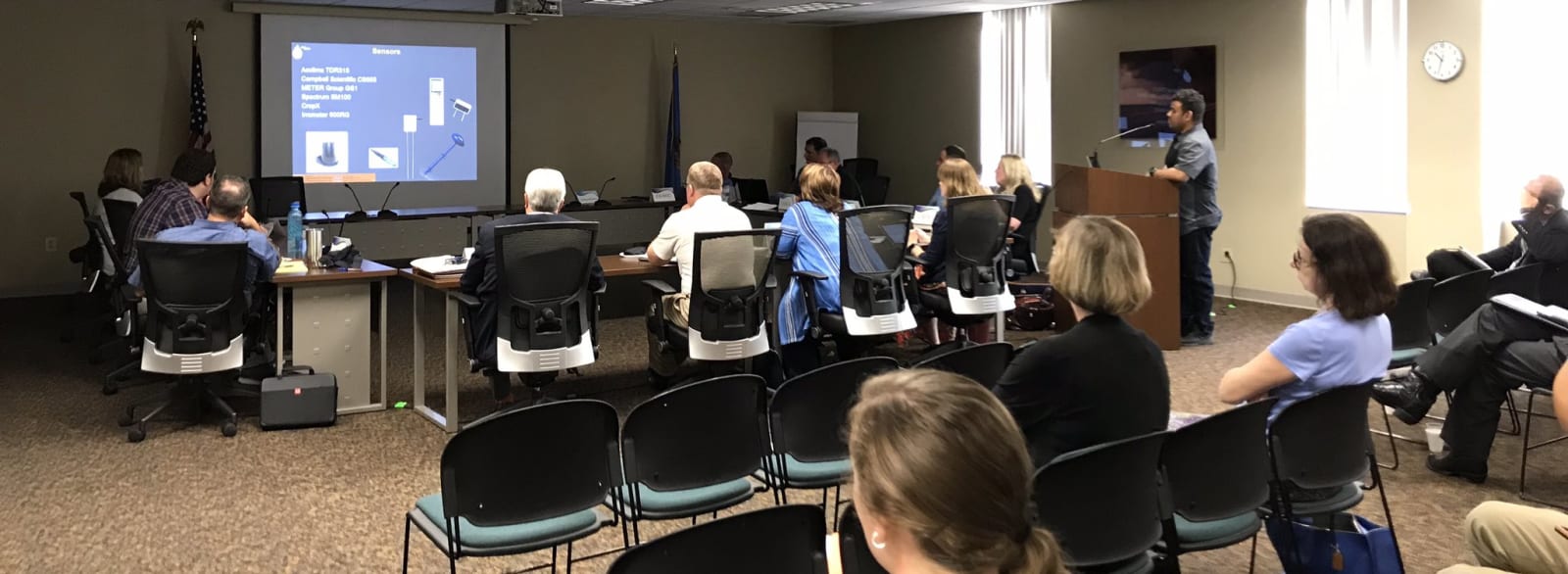 Presenting USGS grant findings, 2019